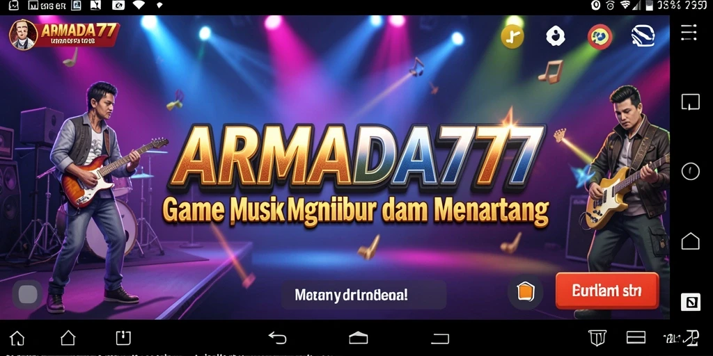 Tampilan gameplay menarik dalam game musik ARMADA777.