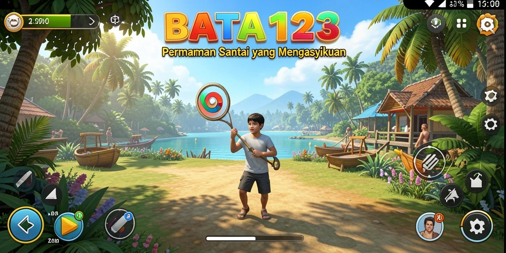 Tampilan gameplay BATA123 yang penuh warna dan menarik.