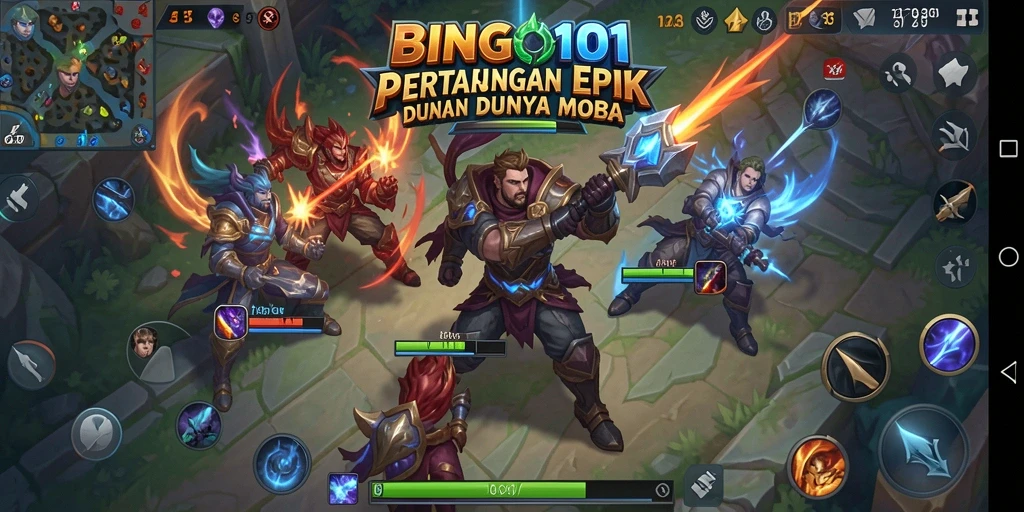 Tangkapan layar dari BINGO101 menampilkan pertarungan penuh aksi.
