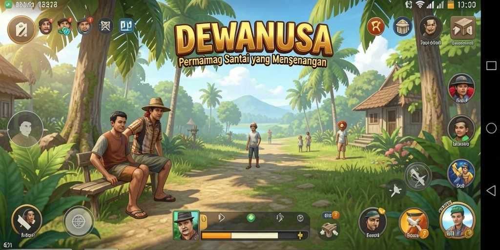 Screenshot DEWANUSA menampilkan gameplay seru dan karakter yang menghibur.