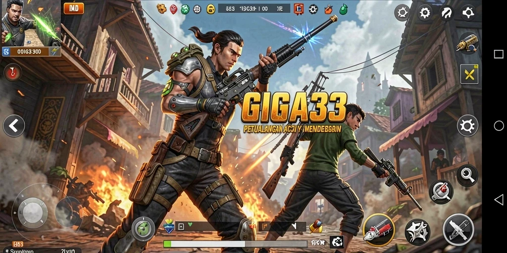 Gameplay action yang mendebarkan di GIGA33.
