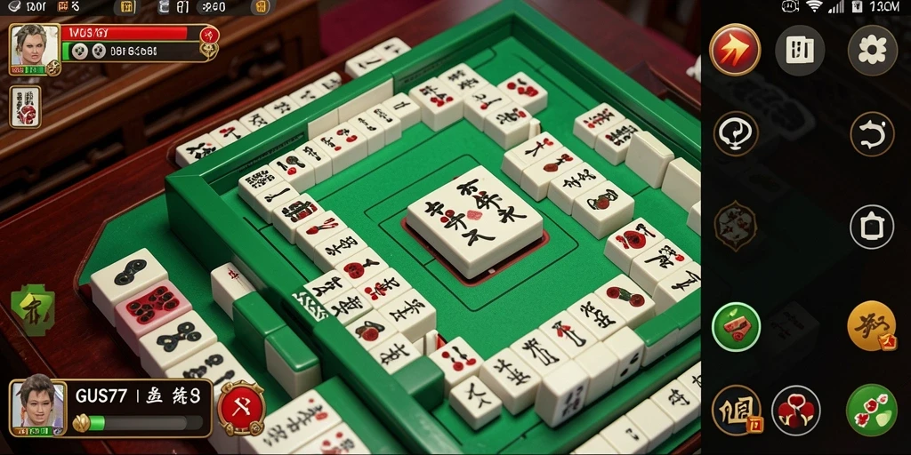 Tampilan gameplay GUS77 dengan tantangan Mahjong yang seru.