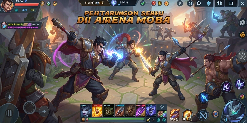 Tampilan gameplay HAIKUOTK yang menegangkan dan penuh strategi.