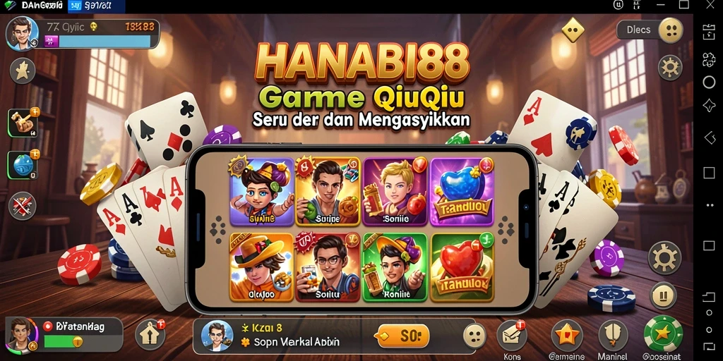 Tampilan menarik gameplay QiuQiu yang seru di HANABI88.