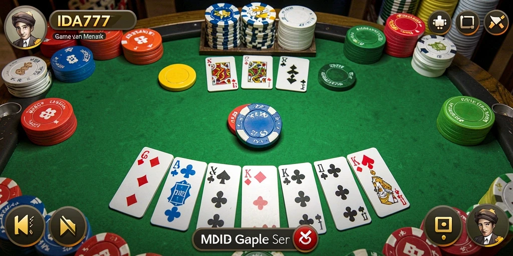 Screenshot gameplay Gaple yang seru di IDA777.