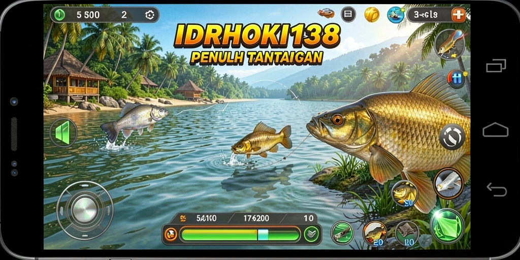 Tampilan gameplay IDRHOKI138 dengan aksi memancing yang seru.