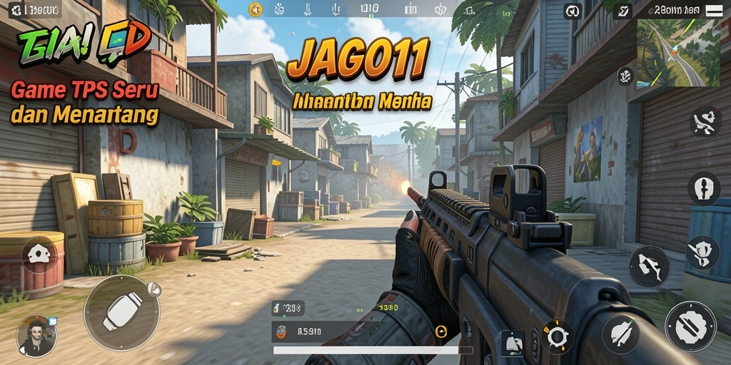 Tangkapan layar gameplay JAGO11 menunjukkan aksi menegangkan dalam pertempuran TPS.