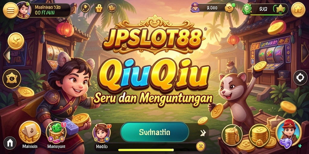 Tampilan gameplay seru QiuQiu dengan interaksi pemain.