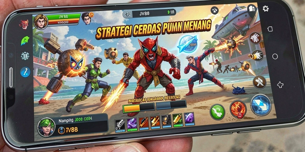 Tampilan gameplay menarik dan strategi mendalam di JV88.