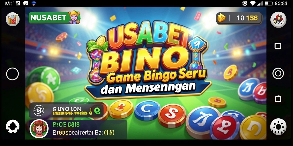 Screenshot gameplay NUSABET menampilkan keseruan permainan Bingo.