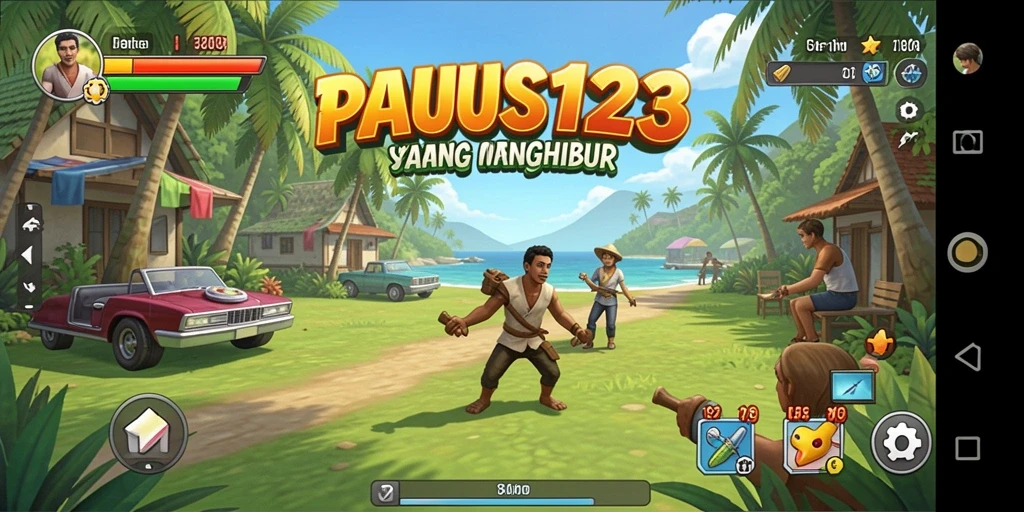 Screenshot utama PAUS123 menunjukkan gameplay yang menarik dan penuh warna.