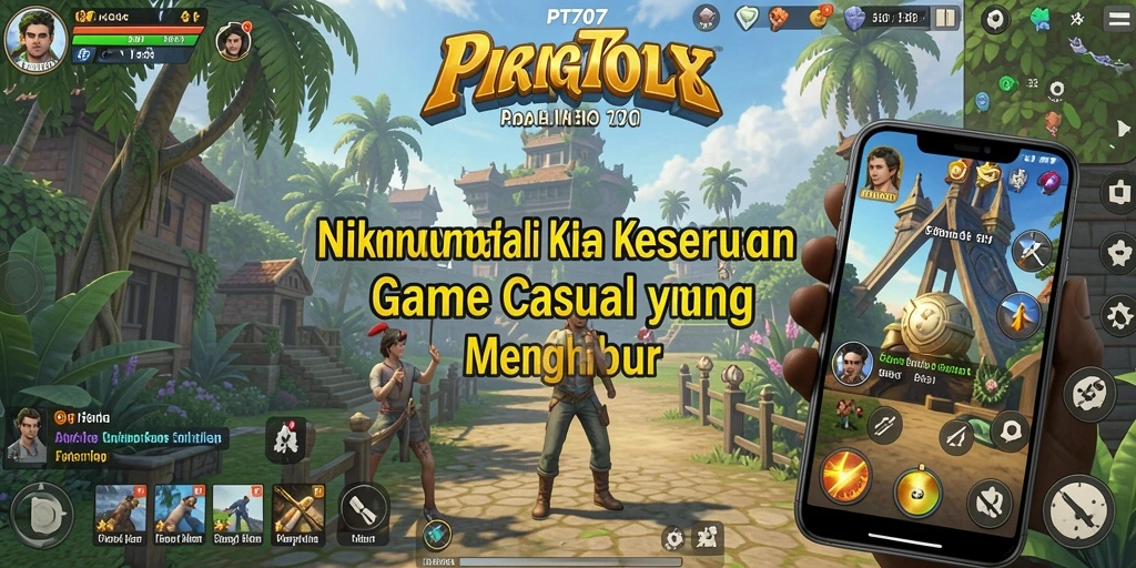 Tampilan gameplay PT707 yang ceria dan menghibur.