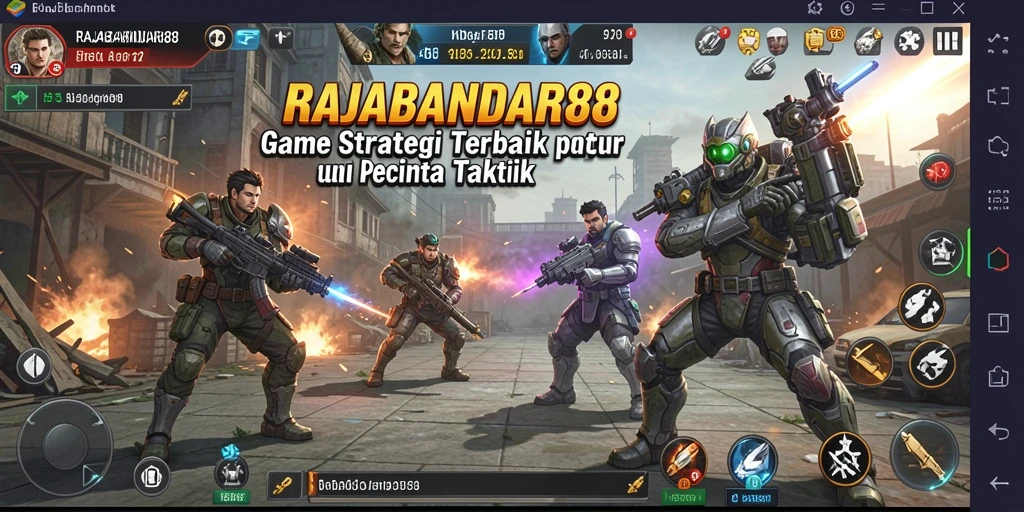 Tampilan gameplay seru RAJABANDAR88 dengan berbagai strategi taktis.