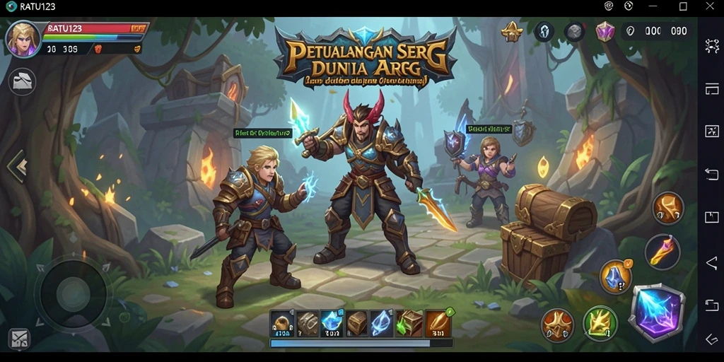 Tampilan menarik dari gameplay ARPG di RATU123