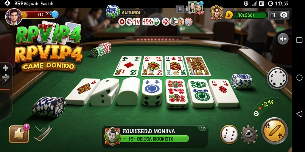 Tampilan gameplay RPVIP4 yang seru dan menarik dalam permainan Domino.