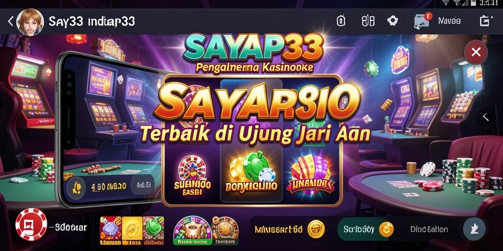 Tampilan menarik dari gameplay kasino yang mengasyikkan di SAYAP33.