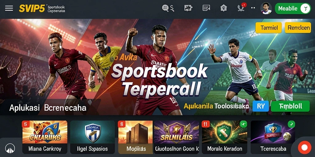 Screenshot <strong>SVIP5</strong> menampilkan antarmuka taruhan olahraga yang informatif.
