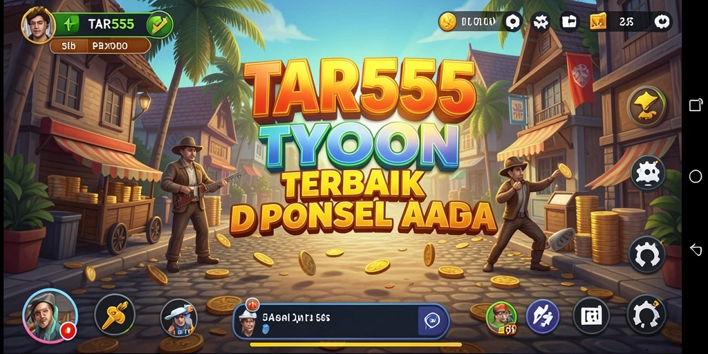 Tampilan gameplay menarik dari TAR555 yang menunjukkan berbagai aspek manajemen Tycoon.
