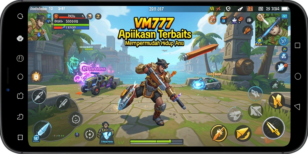 Screenshot utama VM777 menampilkan tampilan antarmuka aplikasi Utility.